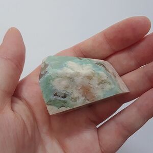 Green Flower Agate Freeform